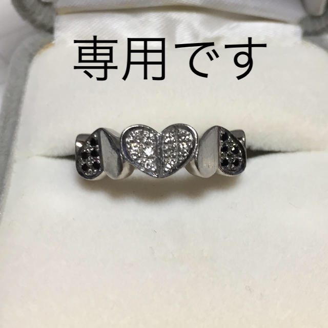 K18WG  ダイア、ブラックダイアリング レディースのアクセサリー(リング(指輪))の商品写真