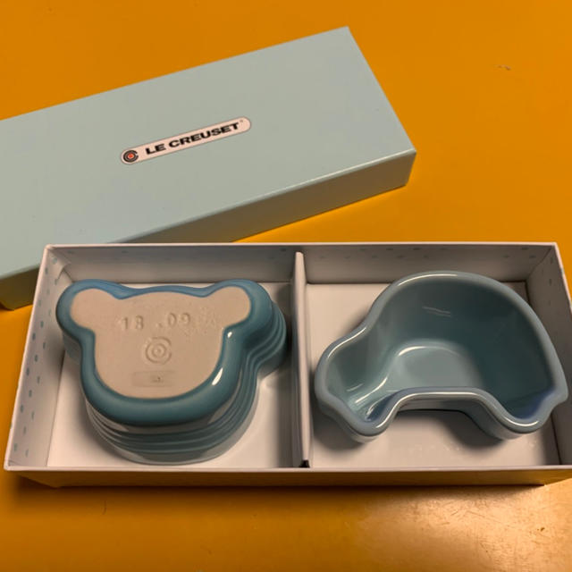 LE CREUSET(ルクルーゼ)のル・クルーゼ ベビー・ツイン・ラムカン キッズ/ベビー/マタニティの授乳/お食事用品(離乳食器セット)の商品写真