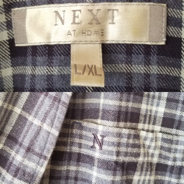 NEXT(ネクスト)のNEXT チェックネルガウン　ガウンコート　ガウン メンズのジャケット/アウター(その他)の商品写真