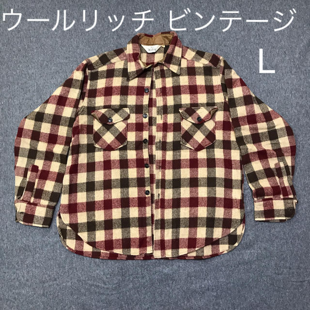 値下げWOOLRICH  チェック ネルシャツ(ウール？)