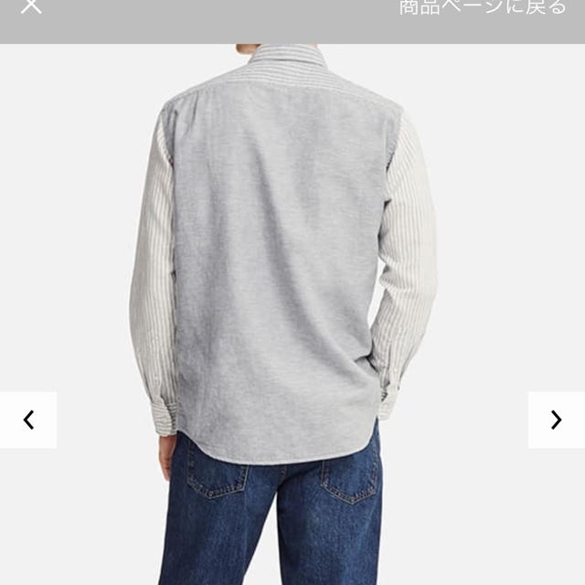 UNIQLO(ユニクロ)のユニクロ JW アンダーソン リネンコットンシャツ 長袖 S グレー 新品未使用 メンズのトップス(シャツ)の商品写真