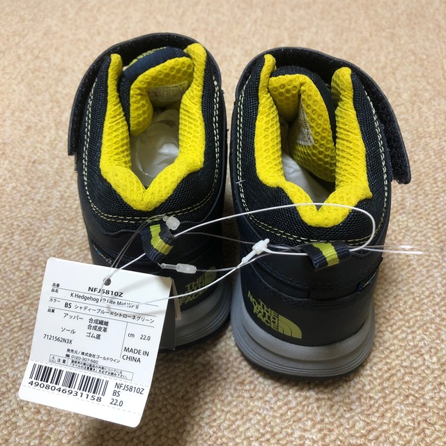 THE NORTH FACE(ザノースフェイス)の新品！ザ　ノースフェイス 透湿防水シューズ　22ｃｍ ブルー（BF） キッズ/ベビー/マタニティのキッズ靴/シューズ(15cm~)(アウトドアシューズ)の商品写真