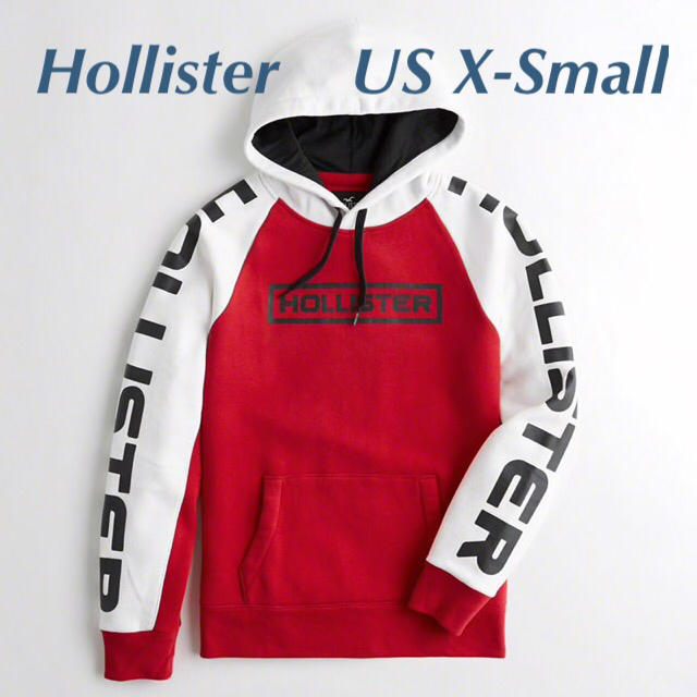 Hollister(ホリスター)の新品タグ付★ ホリスター カラーブロックロゴ フーディー メンズのトップス(パーカー)の商品写真