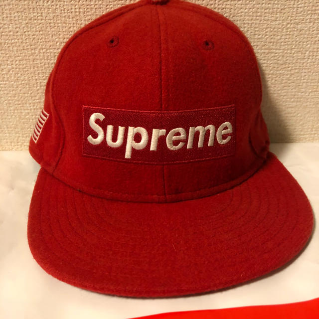 Supreme ボックスロゴ ニューエラキャップ 7 3/8 ウールリッチ