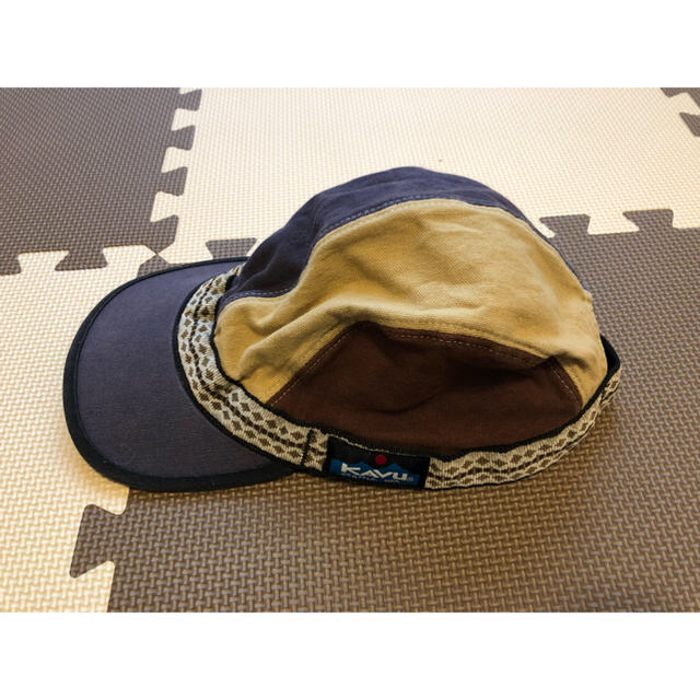 KAVU(カブー)のKAVU　ストラップキャップ　クレイジーパターン＆茶色　サイズL メンズの帽子(キャップ)の商品写真