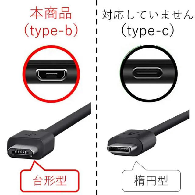 ANDROID(アンドロイド)の2m  micro-USBアンドロイド用充電ケーブル スマホ/家電/カメラのスマートフォン/携帯電話(バッテリー/充電器)の商品写真