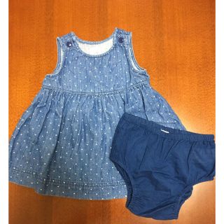 ベビーギャップ(babyGAP)のIroha様専用 ベビーギャップ  デニムワンピース 6-12m(ワンピース)