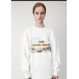 マウジー(moussy)のMOUSSY新品 GOOD TIMES プルオーバー オフホワイト (トレーナー/スウェット)