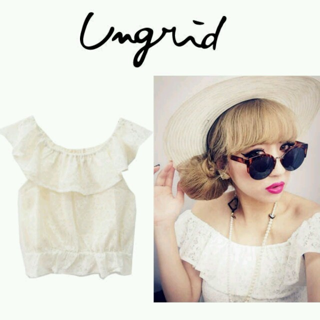 Ungrid(アングリッド)の大人気 ungrid オフショル レディースのトップス(カットソー(半袖/袖なし))の商品写真