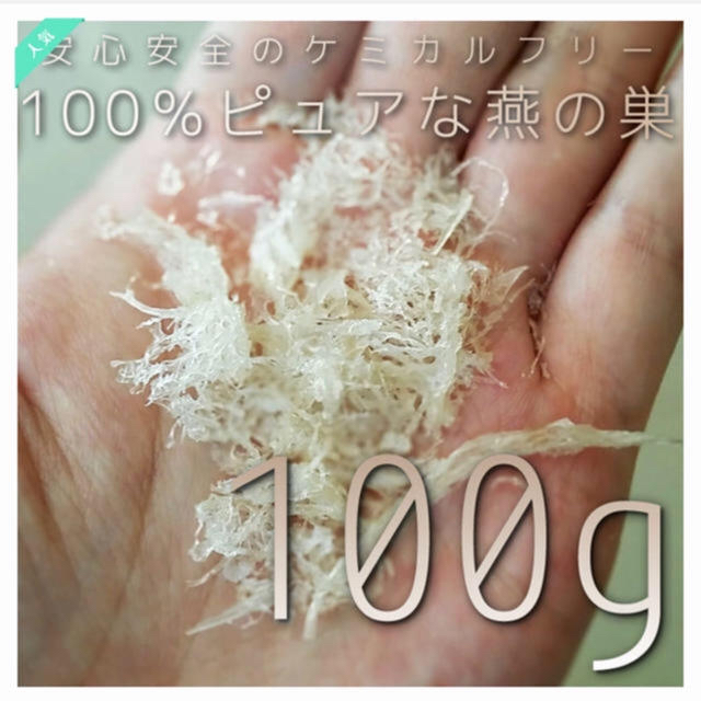 ツバメの巣 パウダー 燕條 100グラム 燕窩 食品/飲料/酒の健康食品(コラーゲン)の商品写真