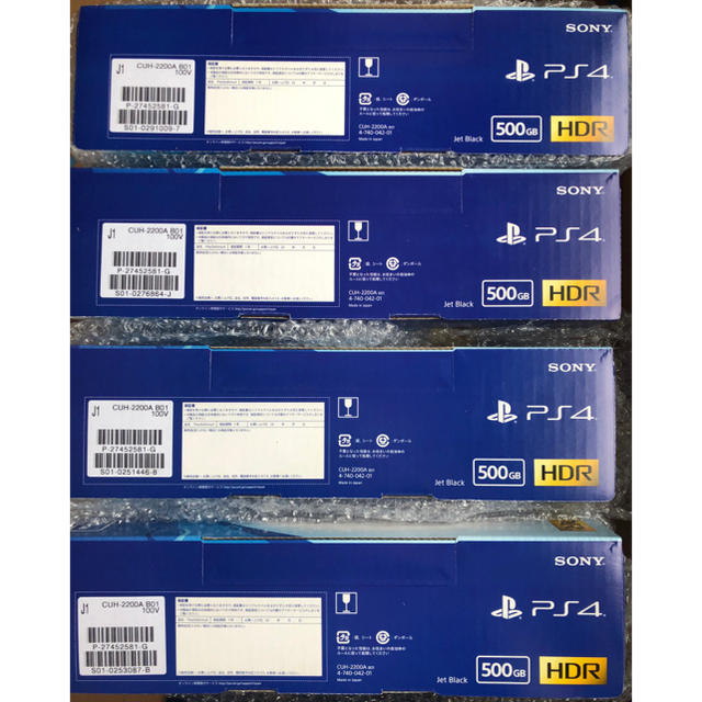 PlayStation4 - ☆新品☆ 4台 PS4 500GB CUH-2200AB01 ジェット・ブラック