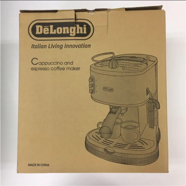 DeLonghi(デロンギ)の【新品】エスプレッソ・カプチーノメーカー DeLonghi スマホ/家電/カメラの調理家電(エスプレッソマシン)の商品写真