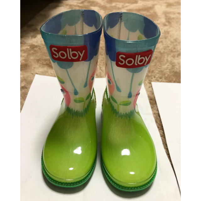 Solby(ソルビィ)のkaneohe808様よう 値下げ solby ながぐつ/ころりんご/14cm キッズ/ベビー/マタニティのベビー靴/シューズ(~14cm)(長靴/レインシューズ)の商品写真