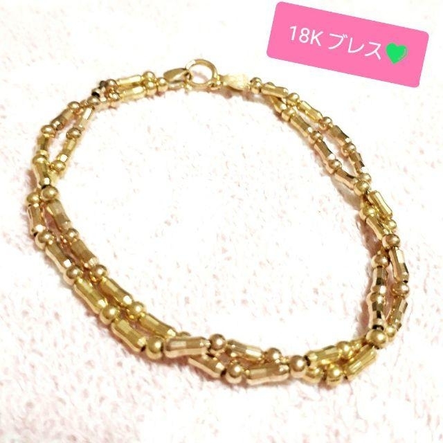 JEWELRY TSUTSUMI - ☆✿K18金ゴールド＆ピンクゴールドブレスレット✿ 全純金K18ブレス☆
