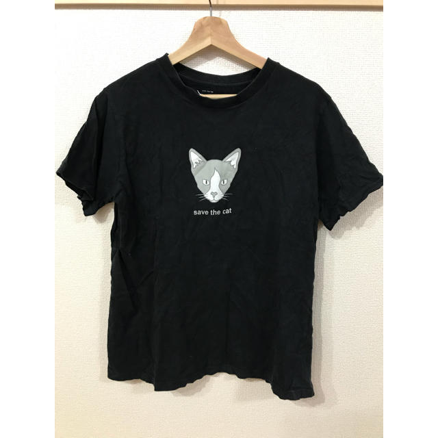 coen(コーエン)の【メンズ】coen コーエン 猫Tシャツ 黒 ブラック Mサイズ メンズのトップス(Tシャツ/カットソー(半袖/袖なし))の商品写真