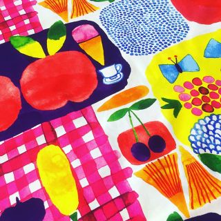 マリメッコ(marimekko)のマリメッコ生地、大人気、超レア、ケサトリ、145×50cm(生地/糸)