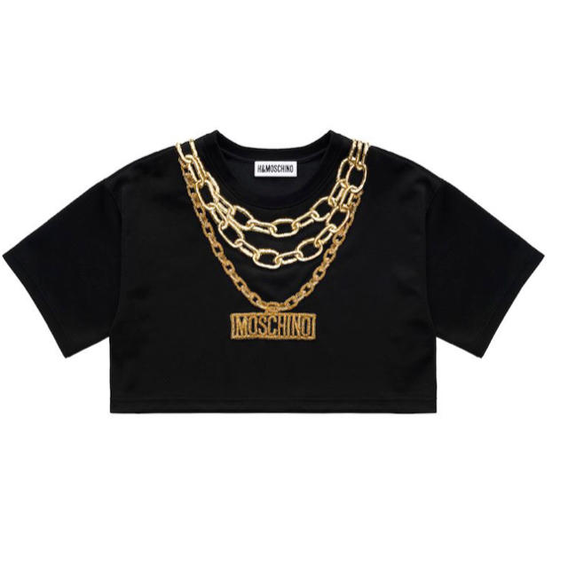 MOSCHINO(モスキーノ)のモスキーノ MOSCHINO [TV] × H&M クロップド Tシャツ  レディースのトップス(Tシャツ(半袖/袖なし))の商品写真