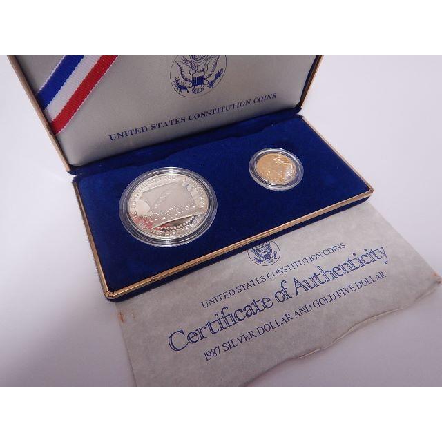 アメリカ1987年 記念硬貨コイン５ドル金貨銀貨金貨銀貨重量