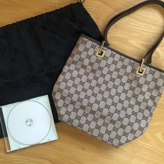 グッチ(Gucci)のお値下げ中 GUCCI トートバッグ GG柄 ベージュ×ダークブラウン グッチ(トートバッグ)