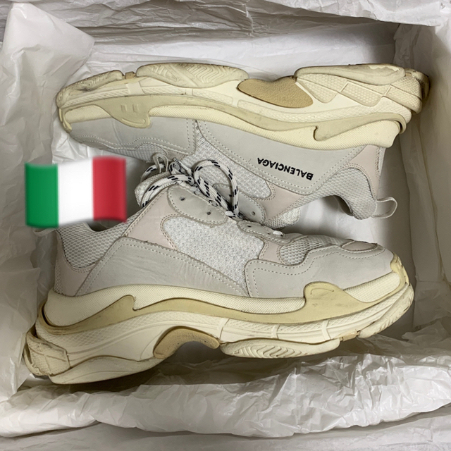 初回限定】 Balenciaga - Balenciaga triple s ブラン 43 イタリア製