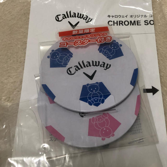 Callaway Golf(キャロウェイゴルフ)のキャロウェイ クロムソフト 新品 コースター  スポーツ/アウトドアのゴルフ(その他)の商品写真