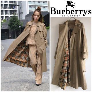 バーバリー(BURBERRY)の希少 ロング丈 バーバリー ビンテージ ライナー付 トレンチコート(トレンチコート)