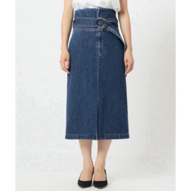 IENA(イエナ)のCURRENTAGE ハイウエストデニムスカート レディースのスカート(ひざ丈スカート)の商品写真