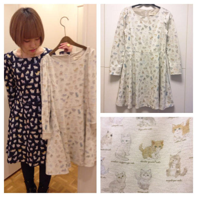 franche lippee - フランシュリッペ♡ねこ図鑑ワンピースの通販 by お franche lippee - フランシュリッペ♡ねこ図鑑ワンピースの通販 by お