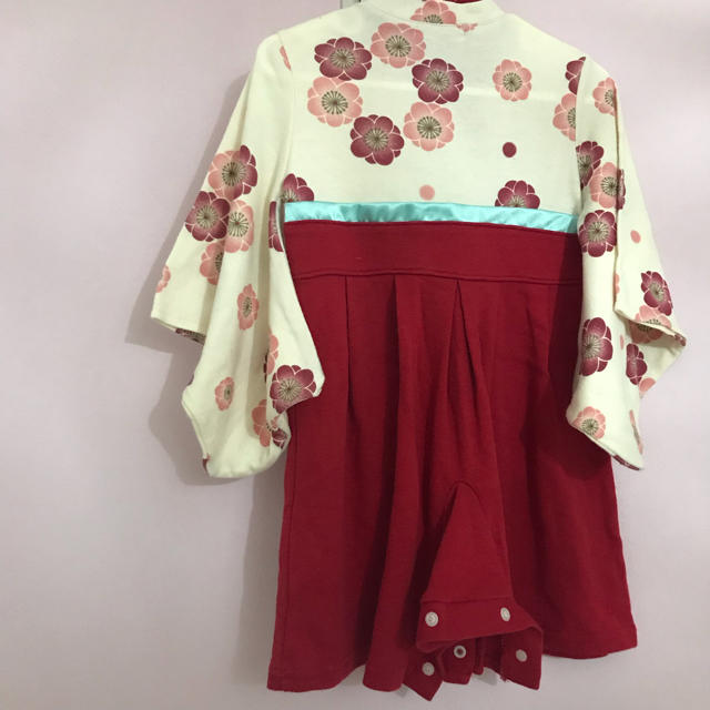 袴ロンパース✯80cm✯初節句✯ひな祭り✯お食い初め キッズ/ベビー/マタニティのベビー服(~85cm)(和服/着物)の商品写真