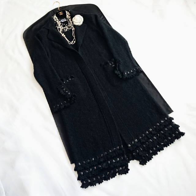 初回限定お試し価格】 CHANEL シャネルカーディガン☆ロング丈
