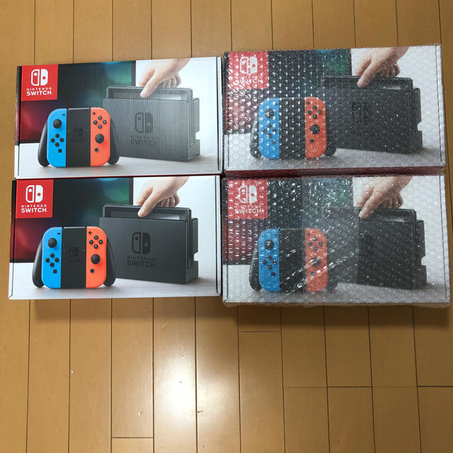 Nintendo Switch(ニンテンドースイッチ)のNintendo Switch 本体4台  新品未使用 エンタメ/ホビーのゲームソフト/ゲーム機本体(家庭用ゲーム機本体)の商品写真