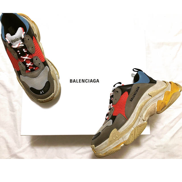 【正規証明付 美品】サイズ41 Balenciaga Triple S 箱無し