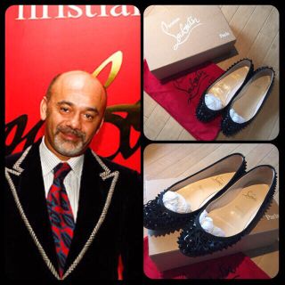 クリスチャンルブタン(Christian Louboutin)のスタッズフラット・クリスチャンルブタン(ローファー/革靴)