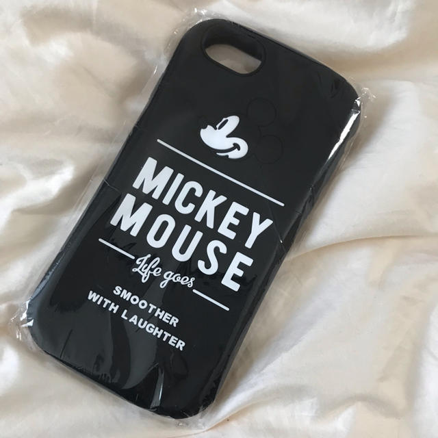 Disney(ディズニー)の新品❤︎ Disney iPhone7/8 ミッキー シリコン ロゴ 黒 カバー スマホ/家電/カメラのスマホアクセサリー(iPhoneケース)の商品写真