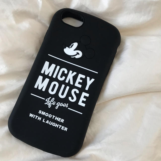 Disney(ディズニー)の新品❤︎ Disney iPhone7/8 ミッキー シリコン ロゴ 黒 カバー スマホ/家電/カメラのスマホアクセサリー(iPhoneケース)の商品写真