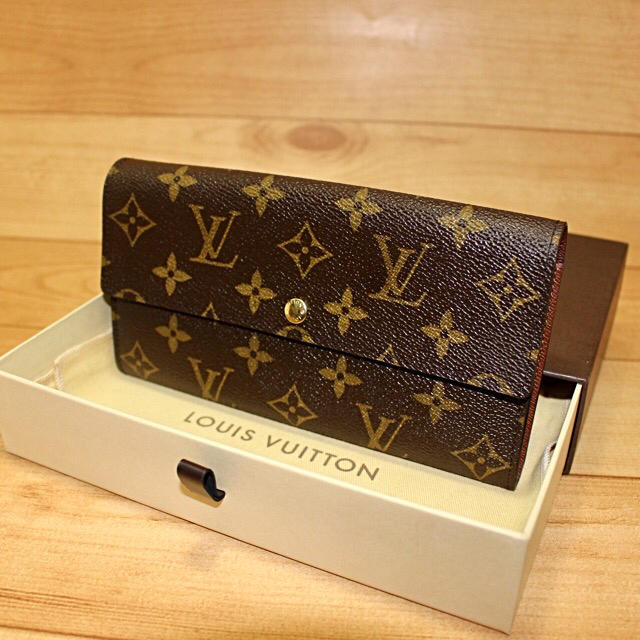 輝い LOUIS VUITTON - 本物【未使用に近い】LOUIS VUITTON 長財布 財布