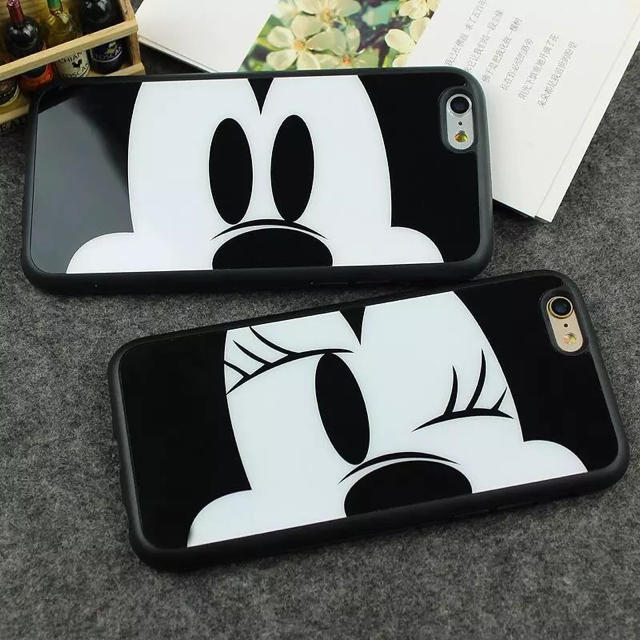 Disney(ディズニー)のミッキーiPhoneケース ミニーiPhoneケース シンプルで可愛いケース スマホ/家電/カメラのスマホアクセサリー(iPhoneケース)の商品写真