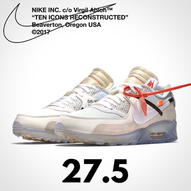 送料無料/新品】 NIKE - 送込27.5‼︎ NIKE×Off-White 初期AIR MAX90
