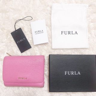 フルラ(Furla)の箱付き タグあり FURLA フルラ ピンク 折りたたみ 財布 二つ折り(財布)