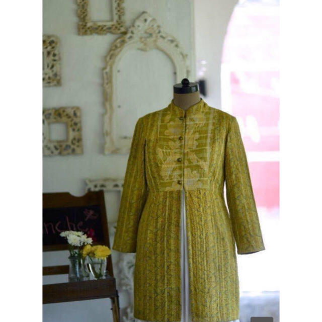 インド手刺繍 古布 リメイク カンタ刺繍 ラリーキルト コート インド手刺繍 古布 リメイク カンタ刺繍 ラリーキルト コート