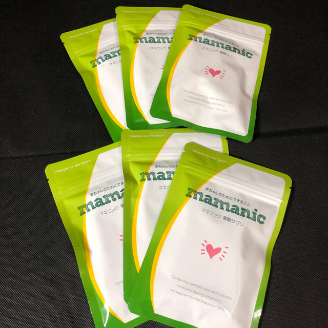 ママニック 葉酸サプリ 6袋セット 賞味期限2019年9月まで  食品/飲料/酒の健康食品(その他)の商品写真