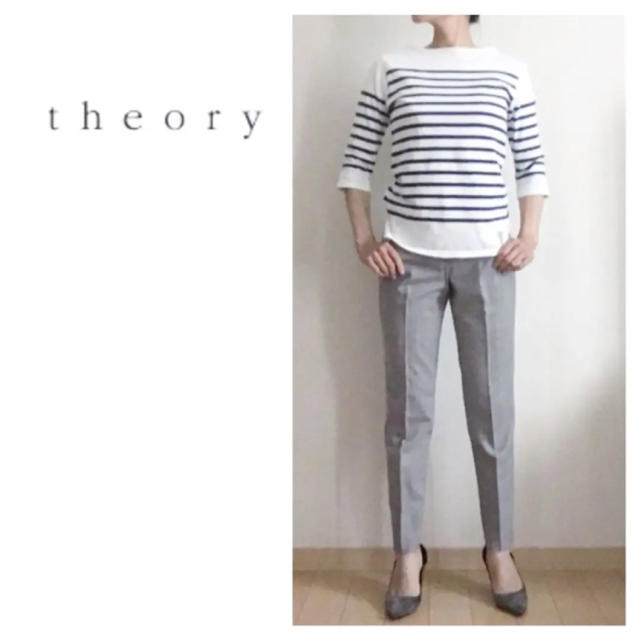 theory(セオリー)のtheory☆セオリー☆クロップドパンツ☆グレー☆センタープレス☆ウール レディースのパンツ(クロップドパンツ)の商品写真