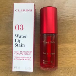 クラランス(CLARINS)のウォーターリップステイン03レッド(リップグロス)