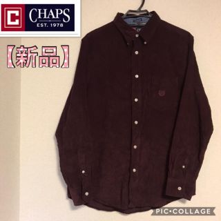 チャップス(CHAPS)の【新品】CHAPS シャツ コーデュロイ M ボルドー(シャツ)