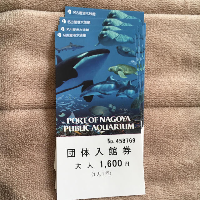 名古屋港水族館 団体入場券 おとな ２枚 チケットの施設利用券(水族館)の商品写真