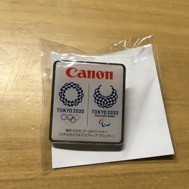 Canon(キヤノン)の数量限定 送料無料 オリンピック記念 キヤノン ピンバッチ 非売品 新品 エンタメ/ホビーのアニメグッズ(バッジ/ピンバッジ)の商品写真