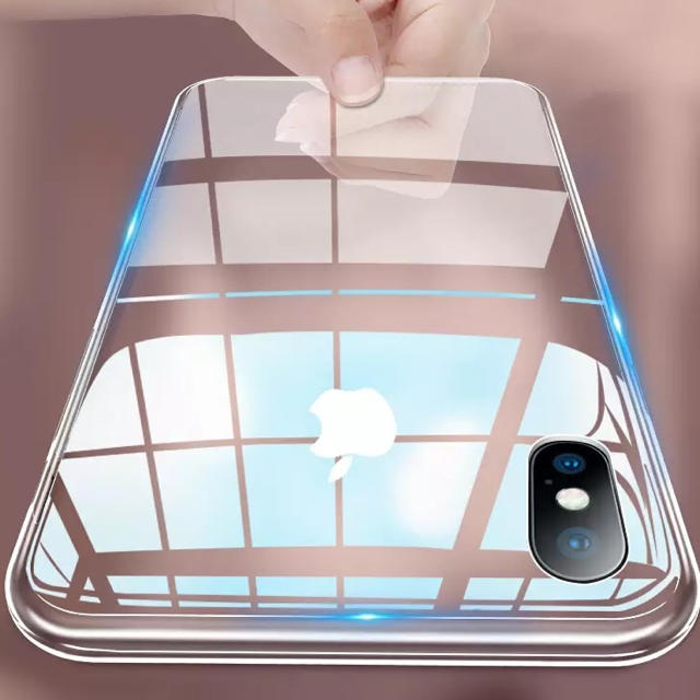 iPhone(アイフォーン)のクリスタルクリア iPhoneケース 強化ガラスセット iPhone XR スマホ/家電/カメラのスマホアクセサリー(保護フィルム)の商品写真