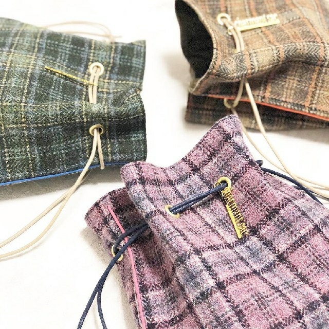 Drawer - シャルマントサック charmantsac リントンツイード巾着バッグ