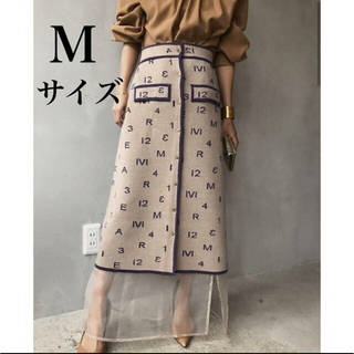 アメリヴィンテージ(Ameri VINTAGE)の新品タグ付 AMERI PASS CODE RETRO KNIT SKIRT M(ロングスカート)