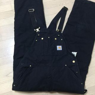 カーハート(carhartt)の超希少‼️Carhartt ブラック オーバーオール(ワークパンツ/カーゴパンツ)